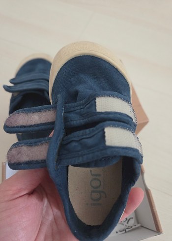 Çocuk Keten Kumaş Mavi Spor Ayakkabı - Görsel 6