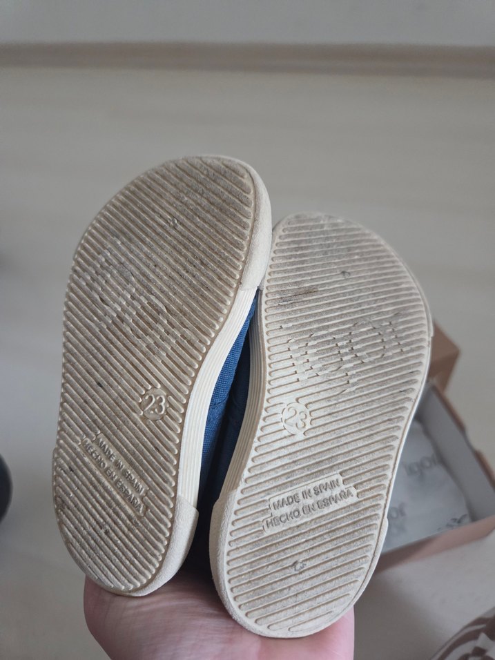 Çocuk Keten Kumaş Mavi Spor Ayakkabı - Görsel 4