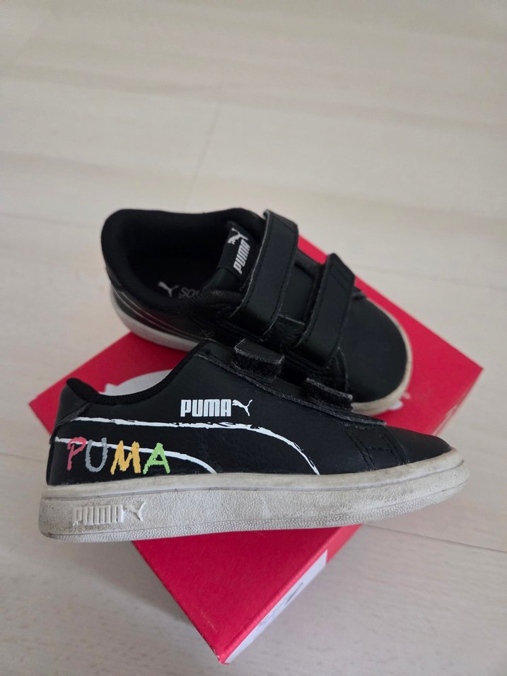 Çocuk Siyah Puma Spor Ayakkabı - Görsel 4