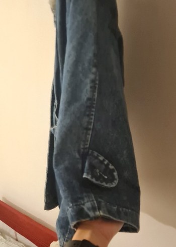 Düğmeli Mavi Erkek Denim Ceket - Görsel 5