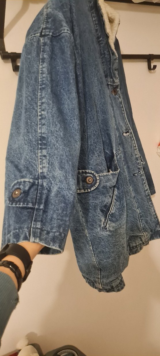 Düğmeli Mavi Erkek Denim Ceket - Görsel 3