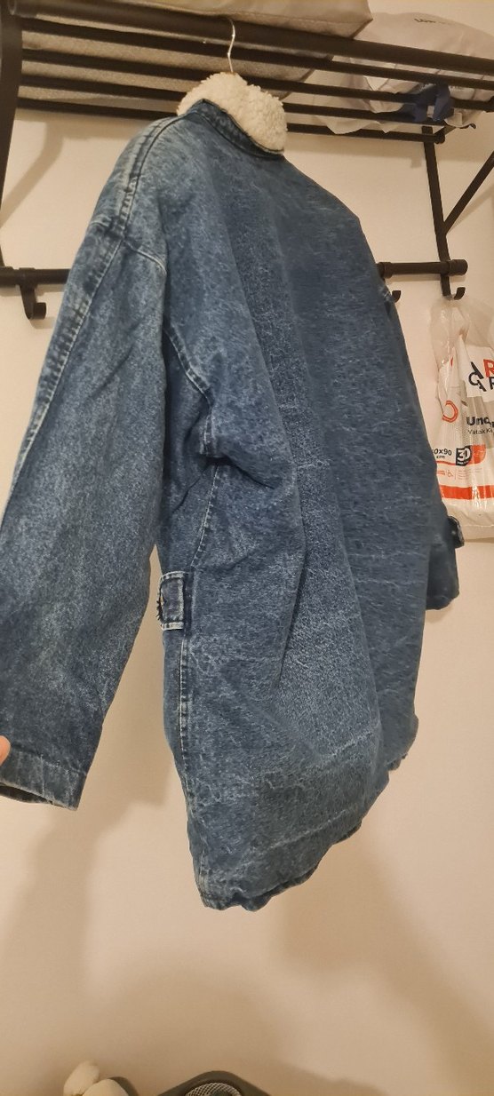 Düğmeli Mavi Erkek Denim Ceket - Görsel 4