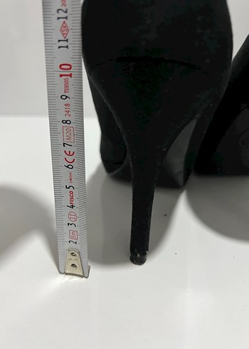 Pembe İç Detaylı Siyah Platform Topuklu Stiletto - Görsel 4