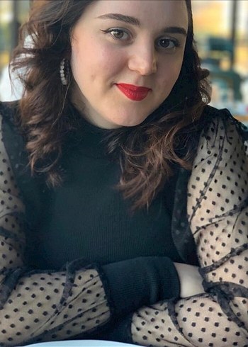 Kolları tül ve puantiye detaylı triko bluz - Görsel 2