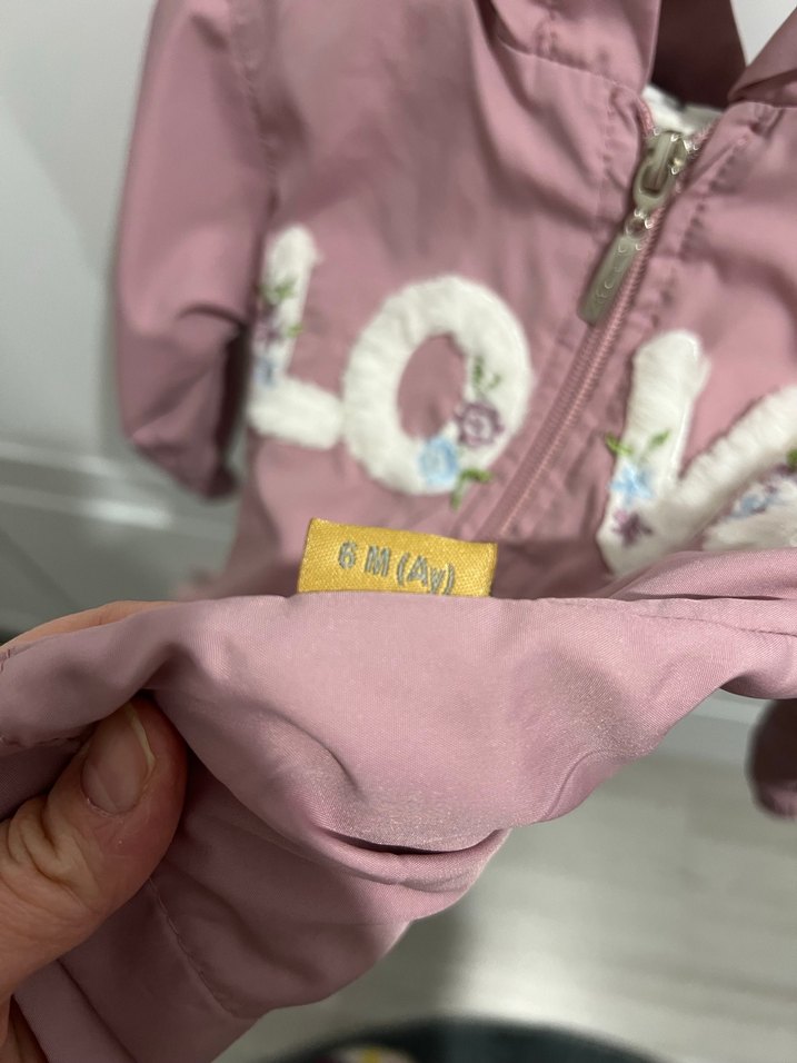 Kız Çocuk Kapüşonlu Nakışlı Fermuarlı Ceket Yağmurluk - Görsel 3