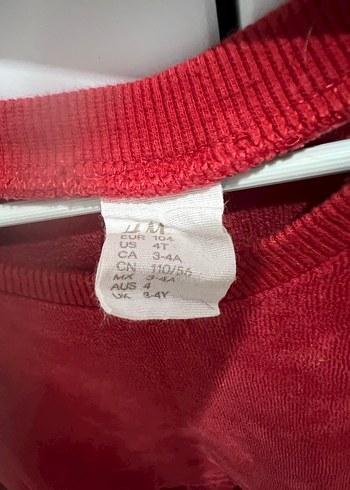 Kız Çocuk Kırmızı Uzun Kollu Kadife Elbise 3-4 yaş - Görsel 2