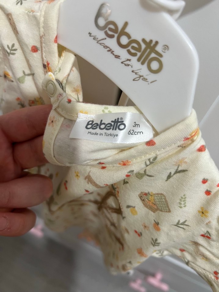 Bebek Kız Örme Baskılı Kısa Kollu Takım - Görsel 2