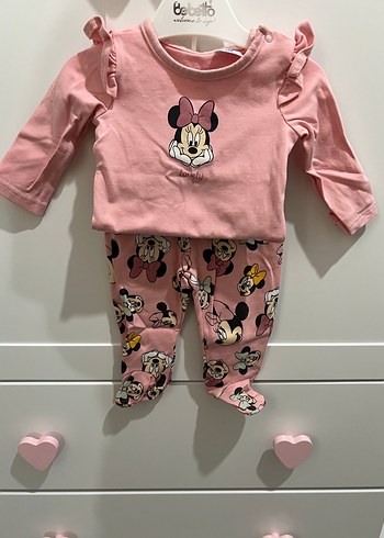 Pembe Uzun Kollu Bebek Takım 1-3 ay - Görsel 2