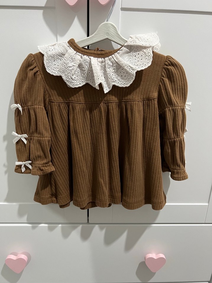 Kahverengi Bebek Elbise - Görsel 3