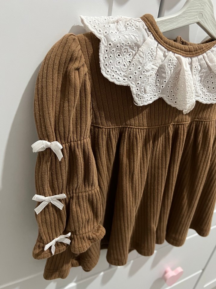 Kahverengi Bebek Elbise - Görsel 4