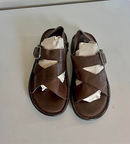 45 Beden Hakiki Deri sandalet erkek