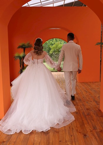 Özel tasarım Gelinlik 34/36 beden uyumlu - Görsel 11