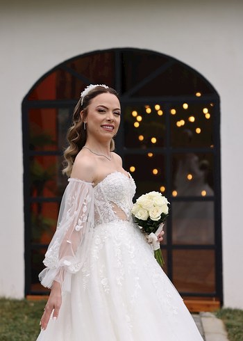 Özel tasarım Gelinlik 34/36 beden uyumlu - Görsel 15