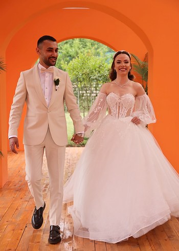 Özel tasarım Gelinlik 34/36 beden uyumlu - Görsel 7