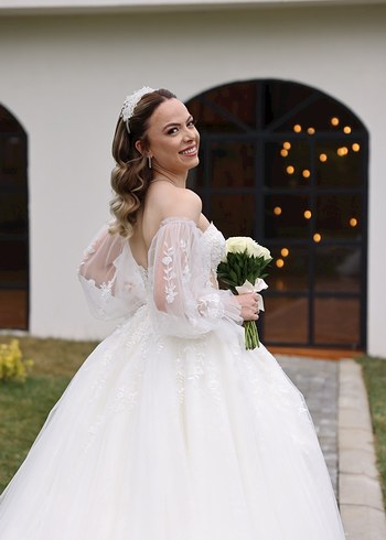 Özel tasarım Gelinlik 34/36 beden uyumlu - Görsel 16