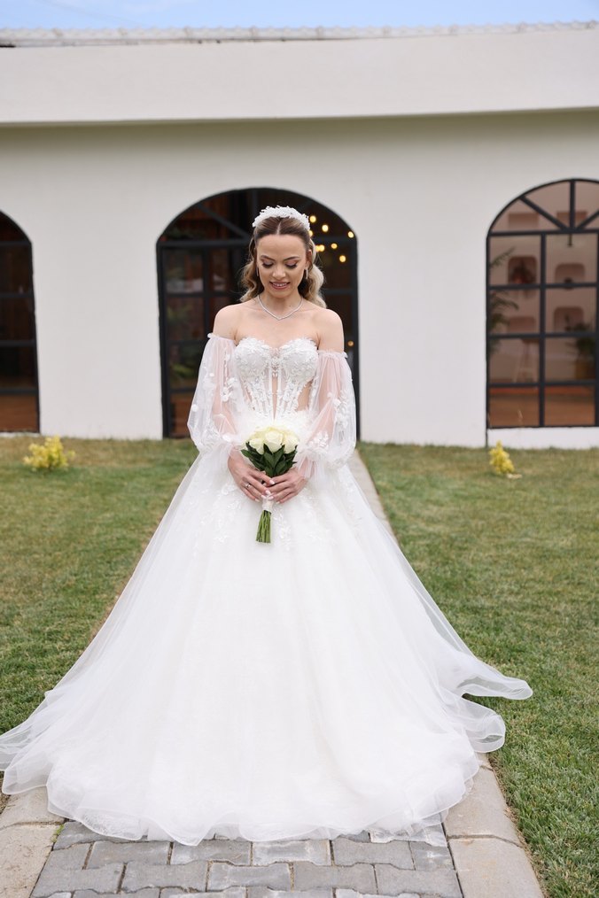 Özel tasarım Gelinlik 34/36 beden uyumlu - Görsel 4