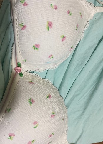 Nakışlı Beyaz Vintage Bohem Sütyen