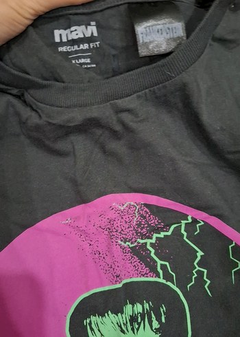 Gri Rock Punk Baskılı Unisex Tişört