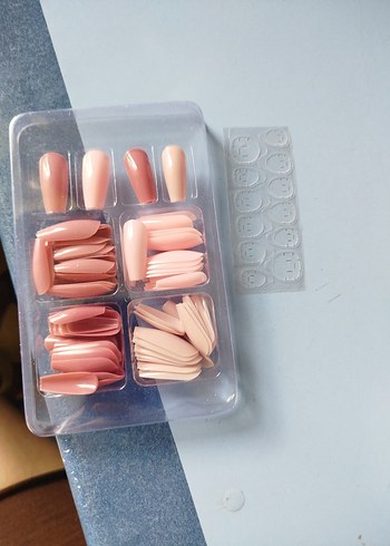 Diğer Pastel Pembe Takma Tırnak Seti 96 Parça