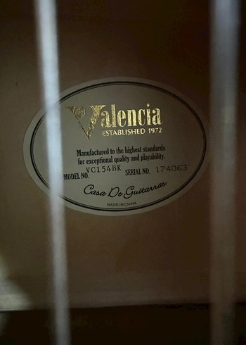 Klasik Gitar  Valencia VC154BK - Görsel 5