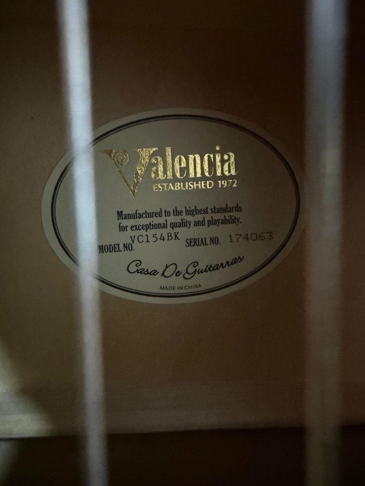 Klasik Gitar  Valencia VC154BK - Görsel 5