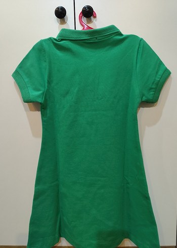 5 Yaş Beden Lacoste Yeşil Polo Yaka Kısa Kollu Elbise