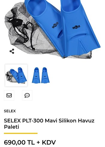 Decathlon Mavi Çocuk Yüzme Paletleri SELIX(27-29 no)
