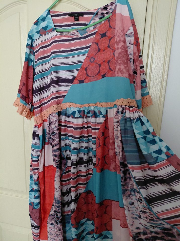 Renkli Bohem Uzun Elbise - Görsel 2