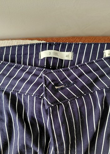 Defacto çizgili jean pantolon