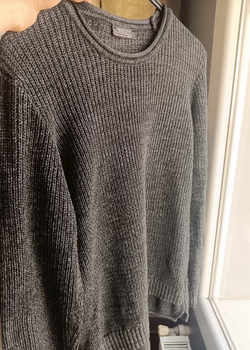 Gri Kadın Triko Kazak Uzun Kollu - Görsel 2