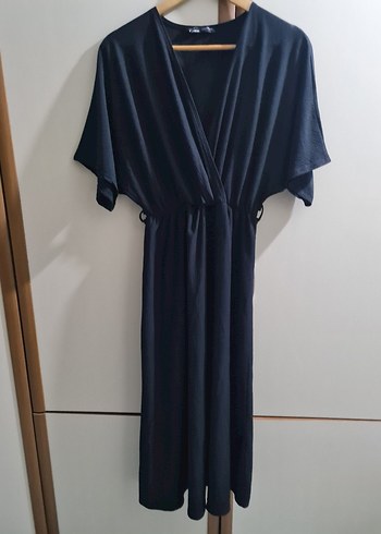 Siyah V Yakalı Salaş Hemşirelik Elbisesi - Görsel 2