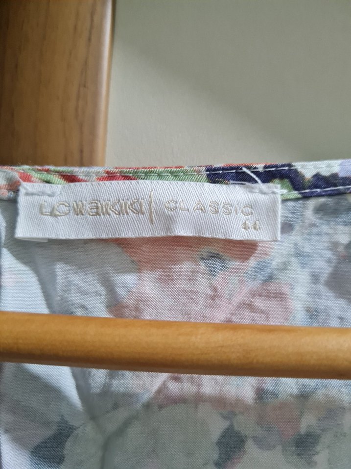 Kadın Çok Renkli V Yaka Midi Elbise - Görsel 4