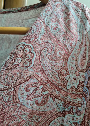 Pembe Bohem Uzun V Yakalı Elbise - Görsel 3