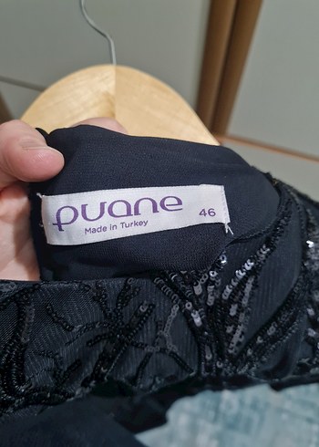 Siyah Uzun Kollu Drapeli Kadın Elbise - Görsel 5