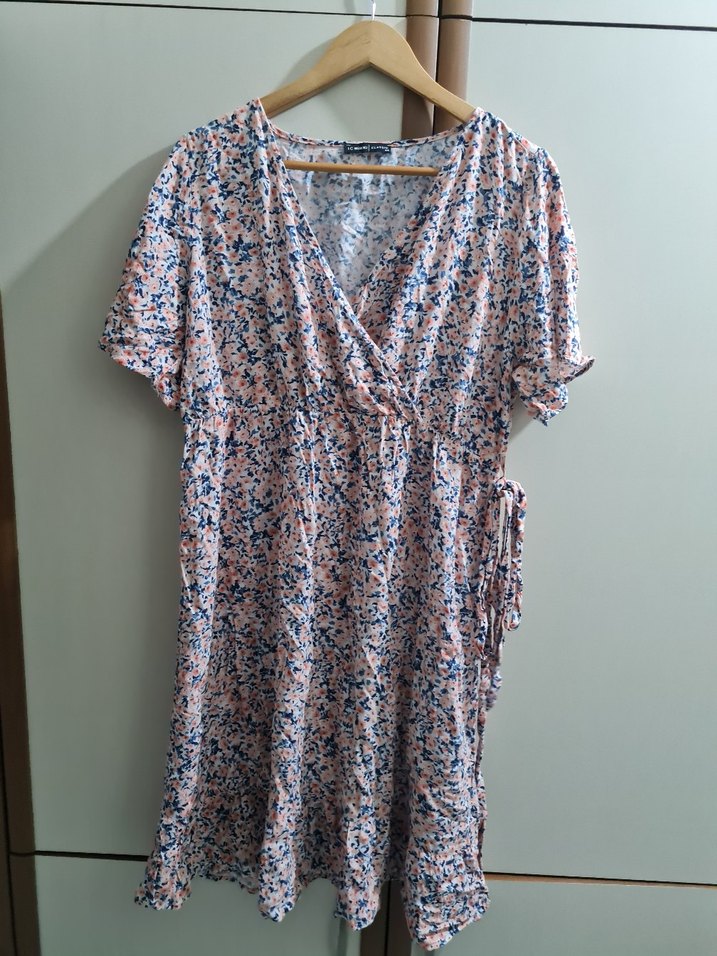 Bohem Tarz Midi Bağlama Detaylı Elbise - Görsel 2