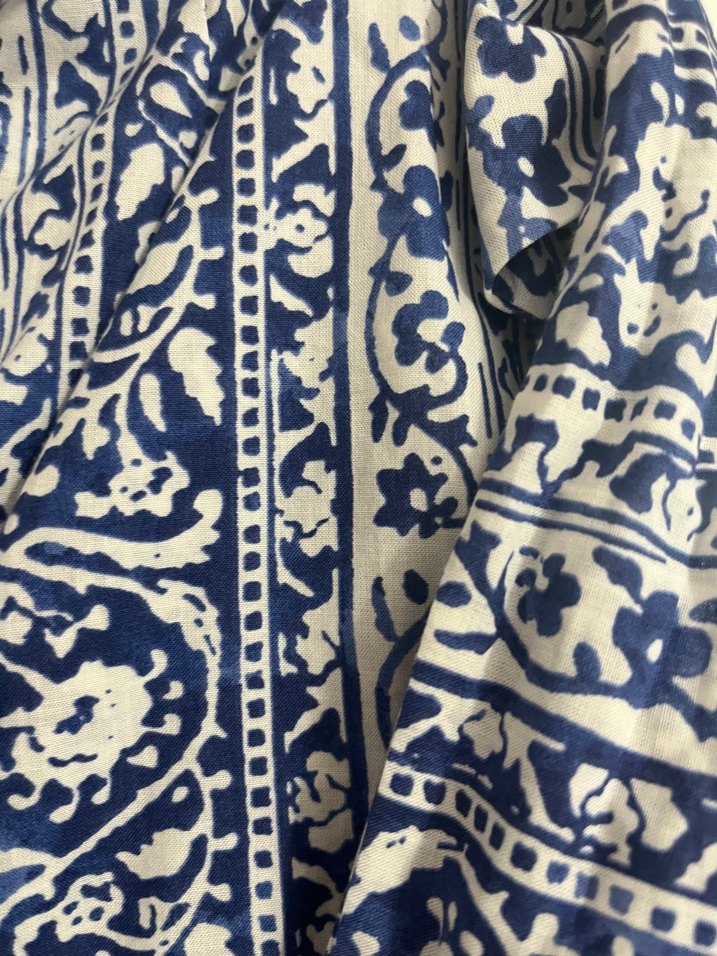 Bohem Desenli Mavi Hamile Midi Etek - Görsel 5