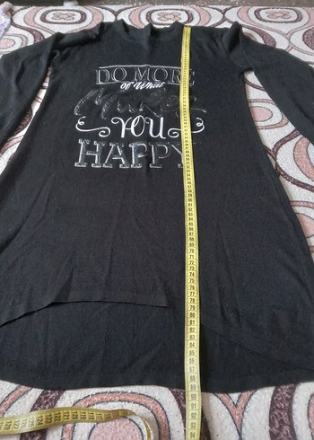 Siyah Pamuklu Hamile Uzun Kollu Tişört - Görsel 2