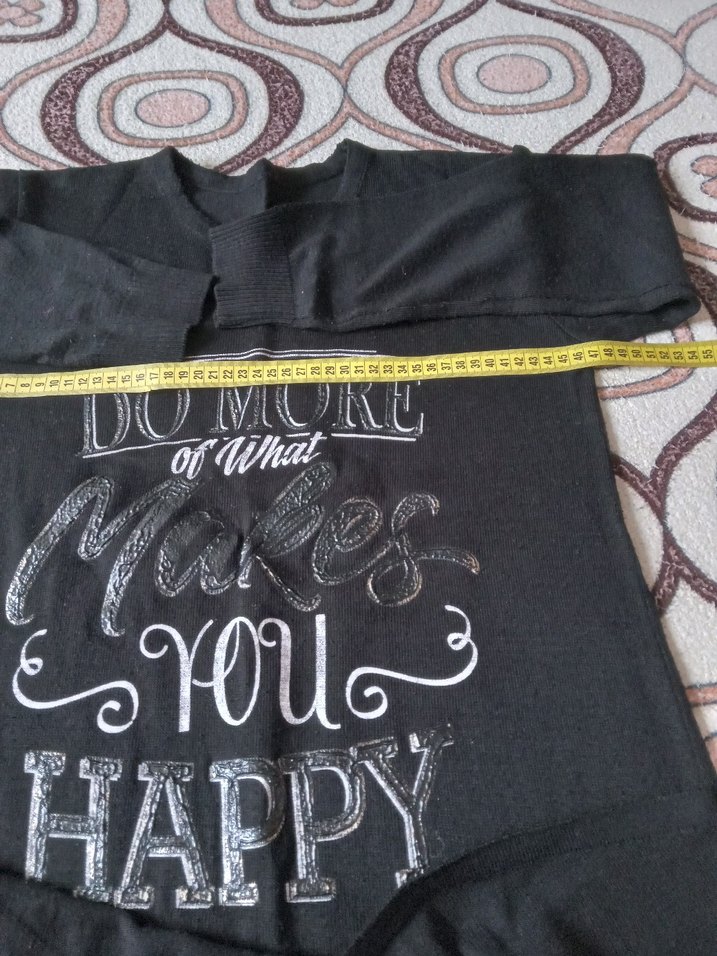 Siyah Pamuklu Hamile Uzun Kollu Tişört - Görsel 3