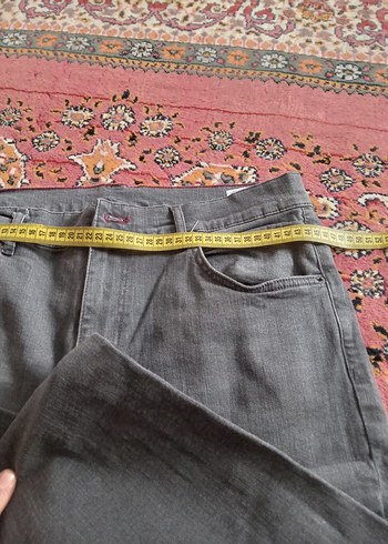 Gri Batik Desenli Bol Kesim Erkek Kot Pantolon - Görsel 2