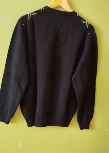 Erkek Çok Renkli kuzu Yünü Kazak - Görsel 3