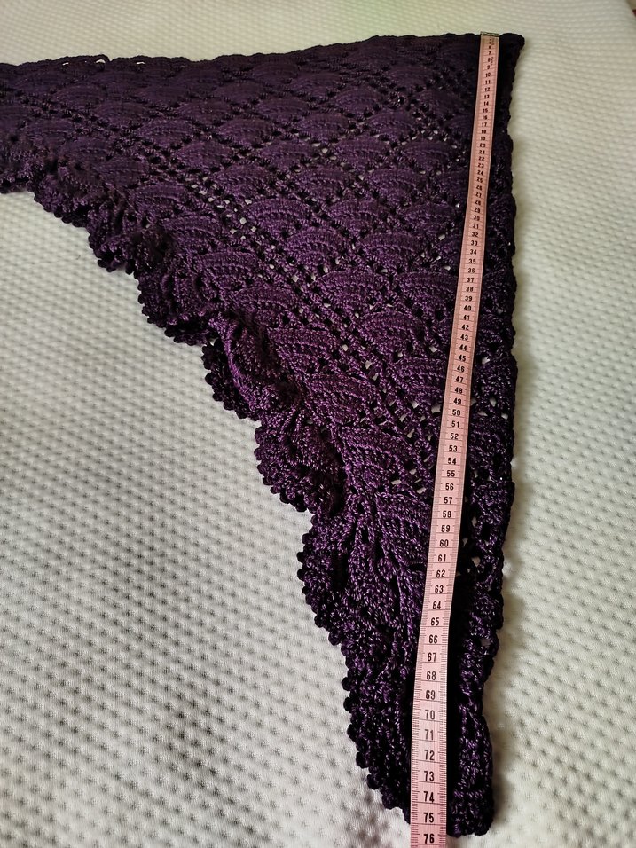 Mor Dantel Detaylı Bohem Kadın Şal - Görsel 4