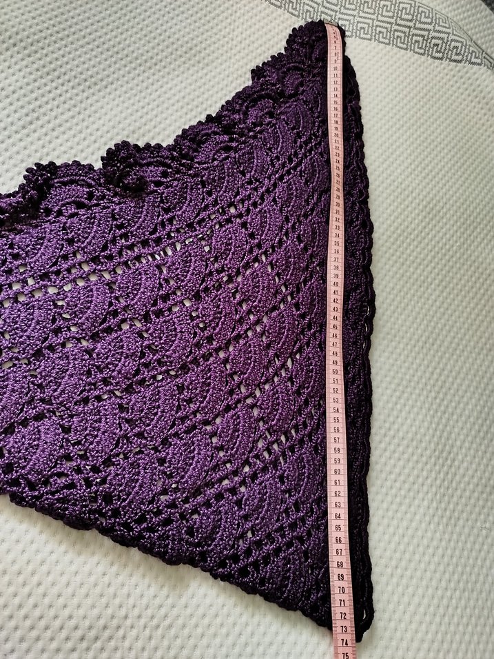 Mor Dantel Detaylı Bohem Kadın Şal - Görsel 5