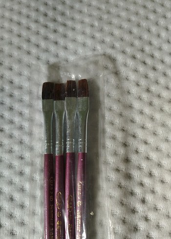 Bordo Saplı Düz Fırça 4'lü - Görsel 3