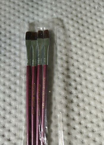 Bordo Saplı Düz Fırça 4'lü - Görsel 2