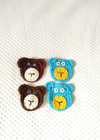 Renkli Nakışlı Örgü Ayıcık Motifleri - Görsel 2