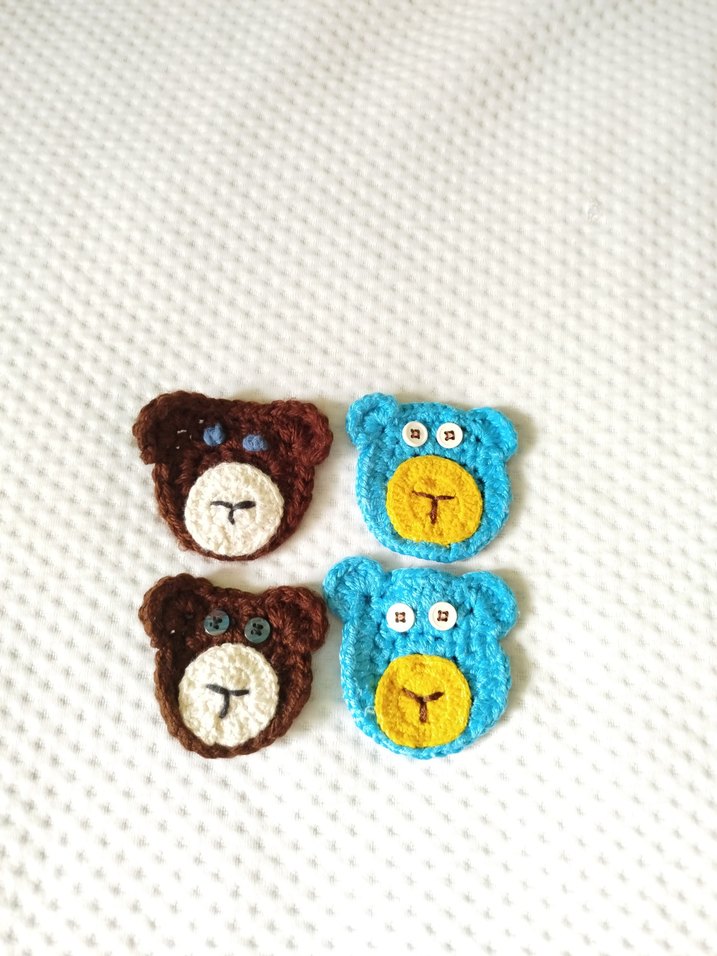 Renkli Nakışlı Örgü Ayıcık Motifleri - Görsel 2