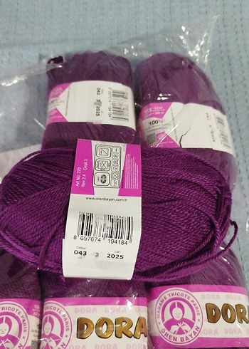 Dora Mor El Örgü İpi 6 Adet (fiyatıdır) - Görsel 3