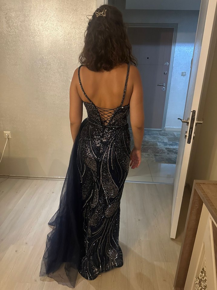 İthal Uzun Abiye Elbise - Görsel 4