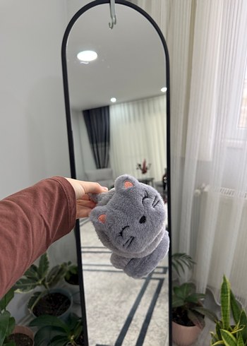 Gri Peluş Kulaklık - Görsel 2