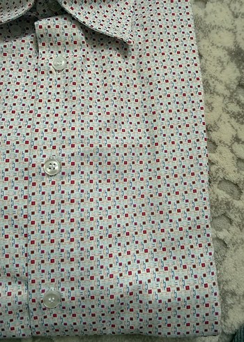 Bordo Baskılı Regular Fit Kısa Kollu Erkek Gömlek - Görsel 7